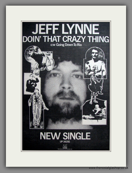 Jeff Lynne, Doin' That Crazy Thing . Original Advert 1977 (ref AD12423)