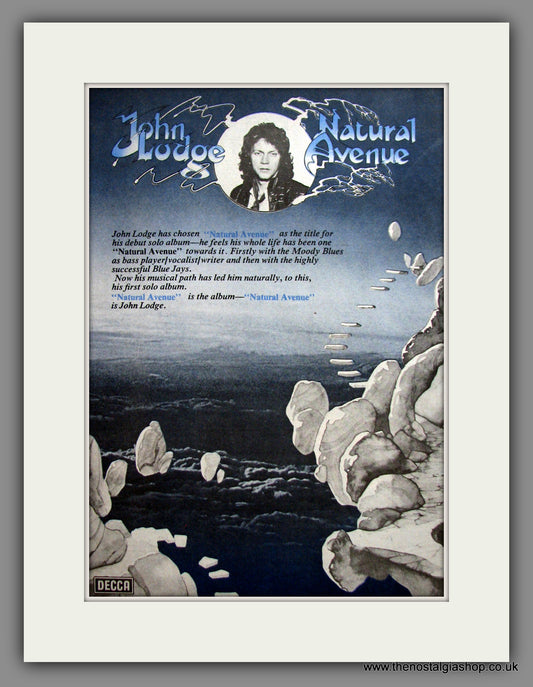 John Lodge Natural Avenue. Original Advert 1977 (ref AD12426)
