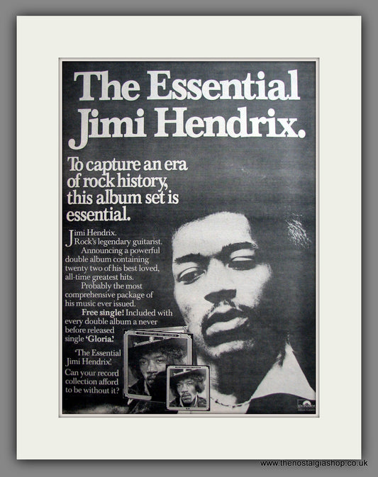 Jimi Hendrix Double Album The Essential. Original Advert 1978 (ref AD12454)