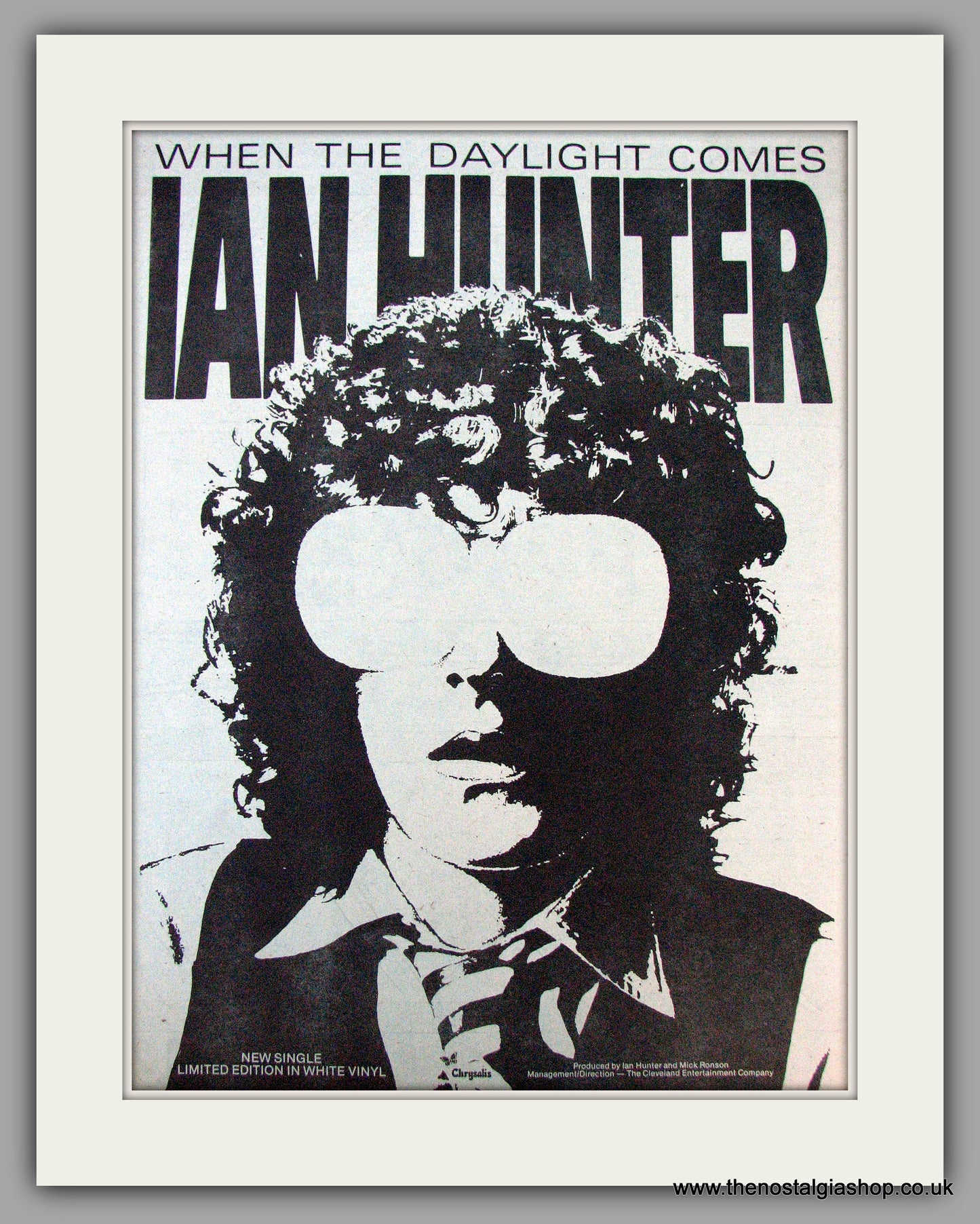 Ian Hunter. When The Daylight Comes. Vintage Advert 1979 (ref AD9662)