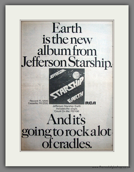 Jefferson Starship Earth. Original Advert 1978 (ref AD12493)