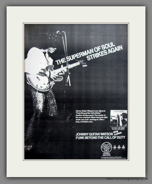 Johnny Guitar Watson Funk Beyond The Call Of Duty. Original Advert 1978 (ref AD12514)
