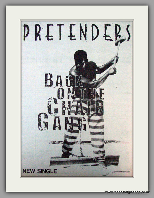 Pretenders. Back On The Chain Gang. Vintage Advert 1982 (ref AD9701)
