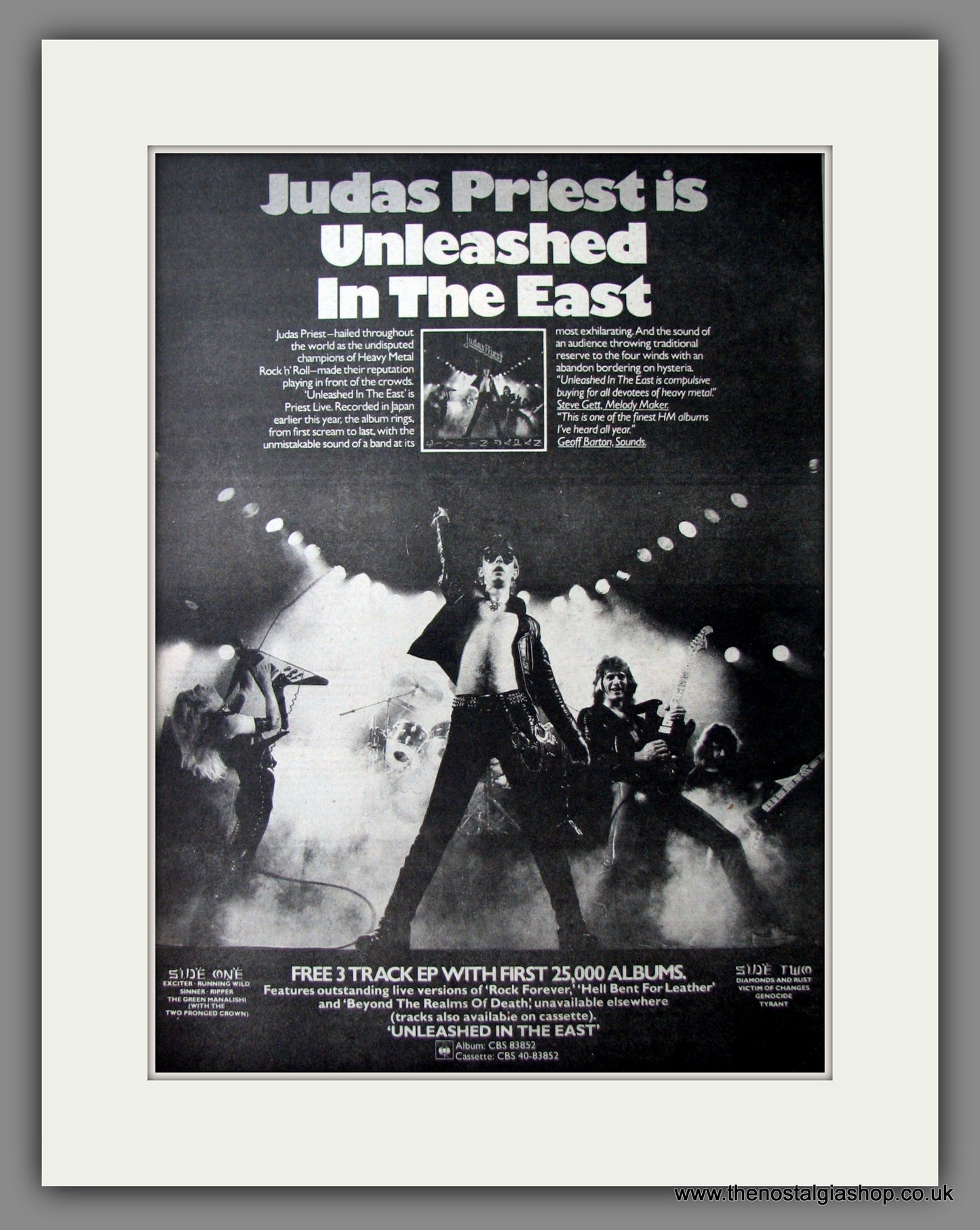 Judas Priest Unleashed In The East. Original Advert 1979 (ref AD12527)