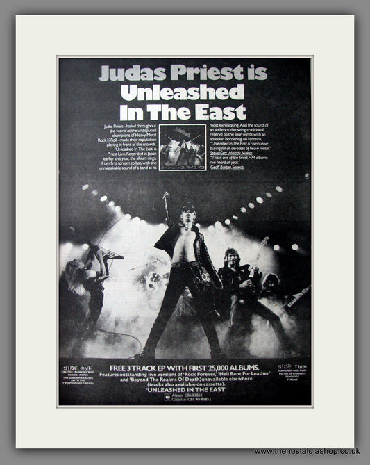 Judas Priest Unleashed In The East. Original Advert 1979 (ref AD12527)