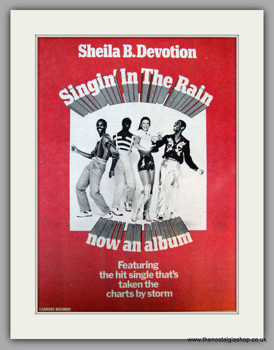 Sheila B. Devotion. Singing In The Rain. Vintage Advert 1978 (ref AD9721)