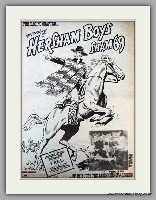 Sham 69. Hersham Boys. Vintage Advert 1979 (ref AD9723)