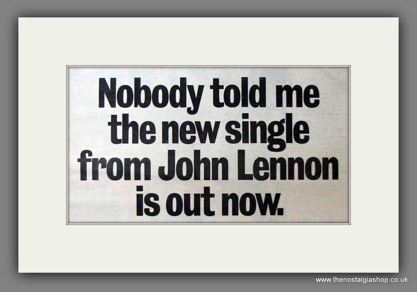 John Lennon Nobody Told Me. Original Advert 1984 (ref AD12551)