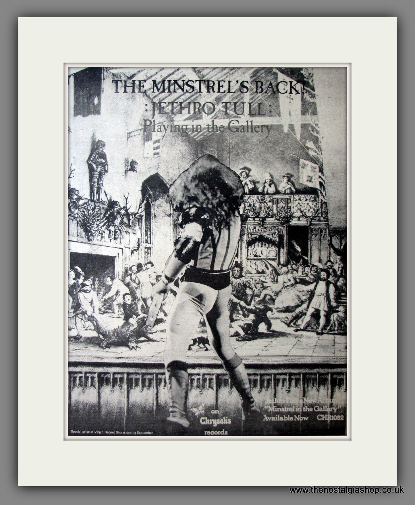 Jethro Tull Minstrel In The Gallery. Original Advert 1975 (ref AD12562)