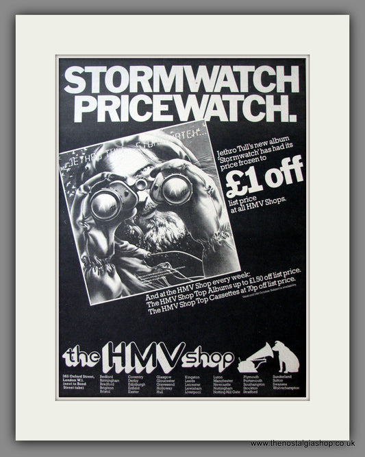 Jethro Tull Storm Watch. Original Advert 1979 (ref AD12566)