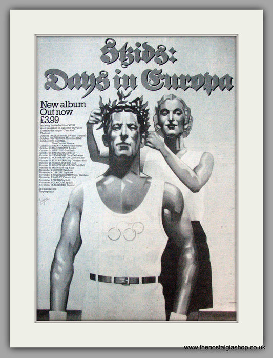 Skids. Days In Europa. Vintage Advert 1979 (ref AD9753)