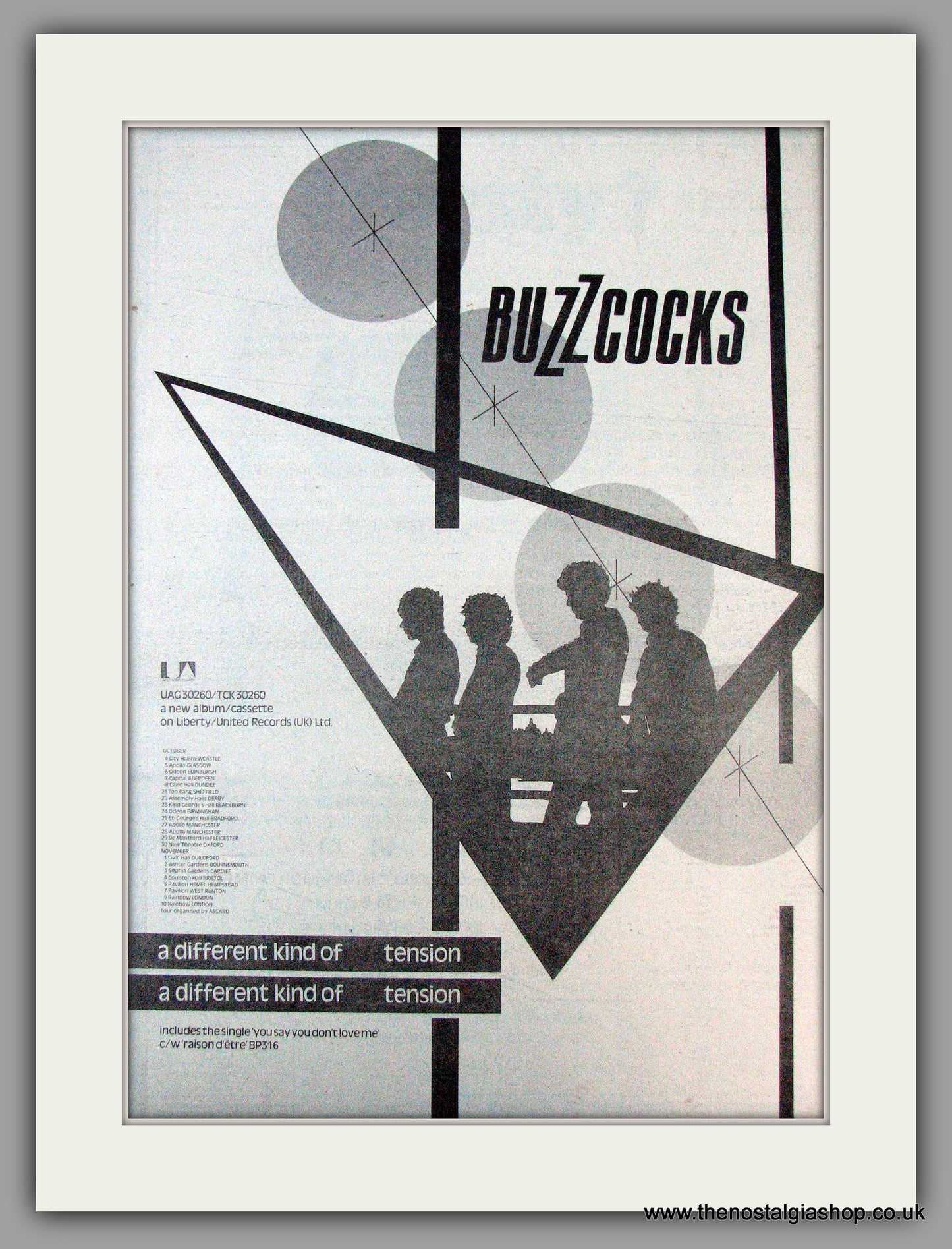 Buzzcocks. A Different Kind of Tension. Vintage Advert 1979 (ref AD9760)
