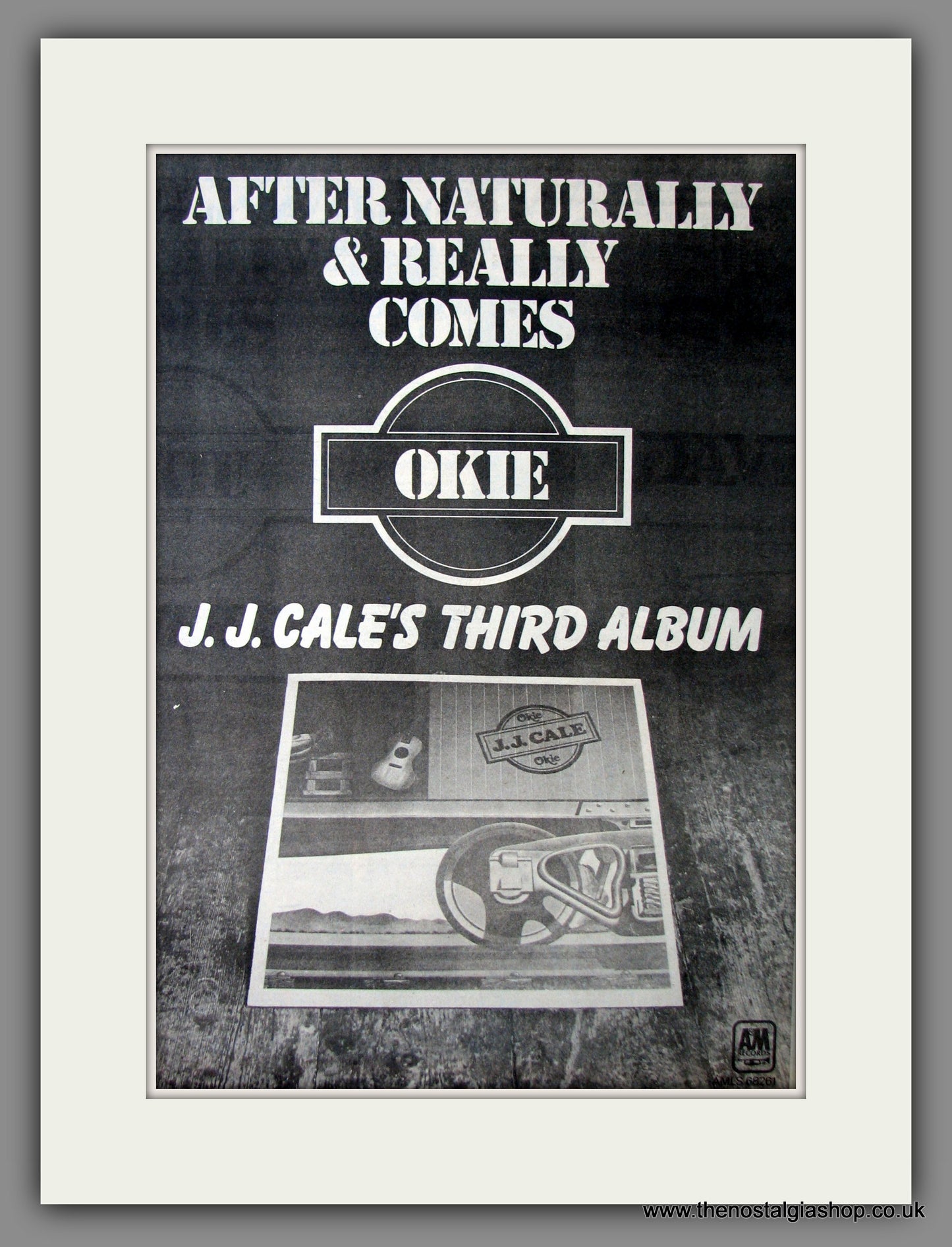 J. J.  Cale Okie. Original Advert 1974 (ref AD12588)