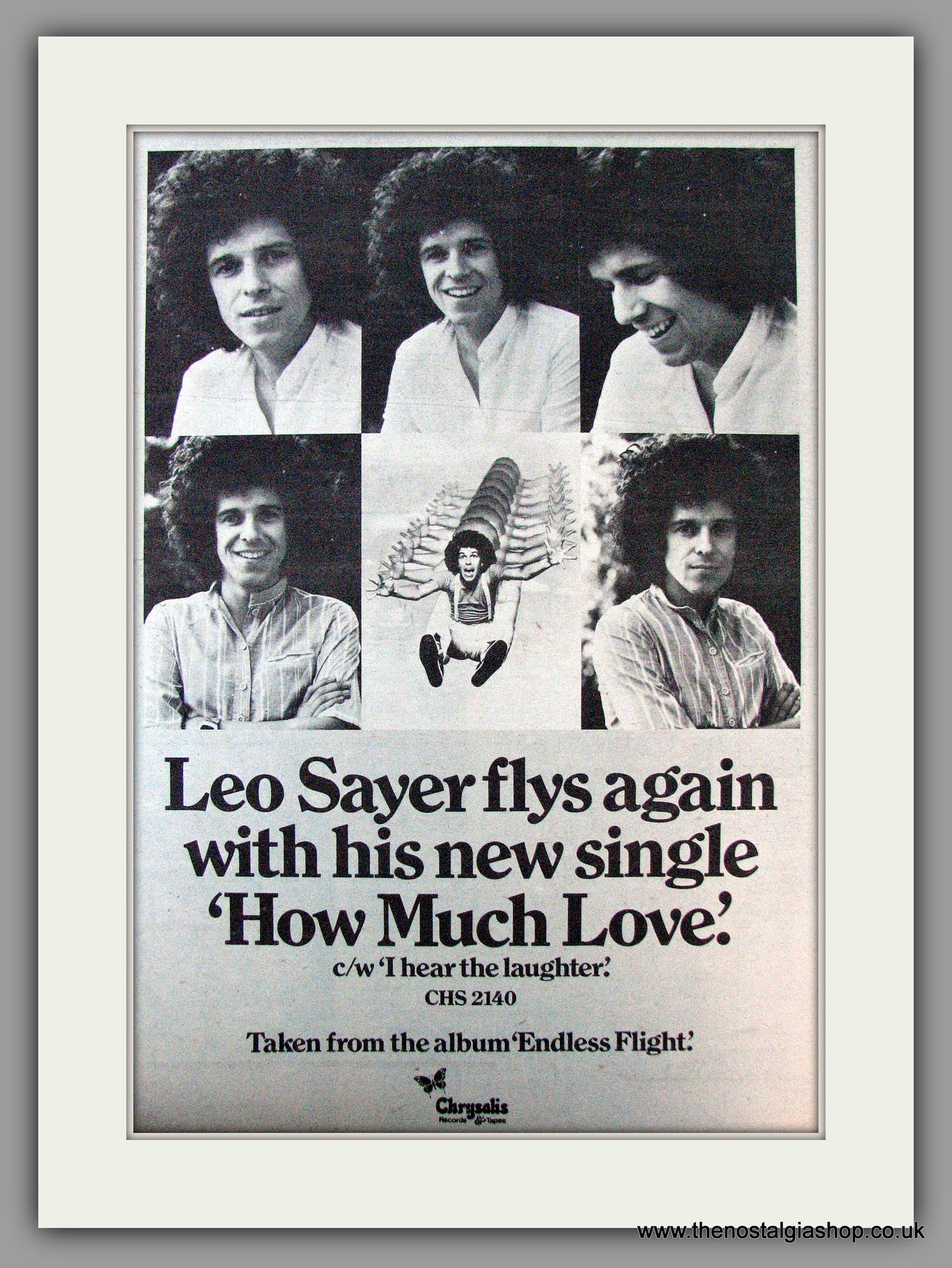 Leo Sayer. How Much Love. Vintage Advert 1977 (ref AD9780)