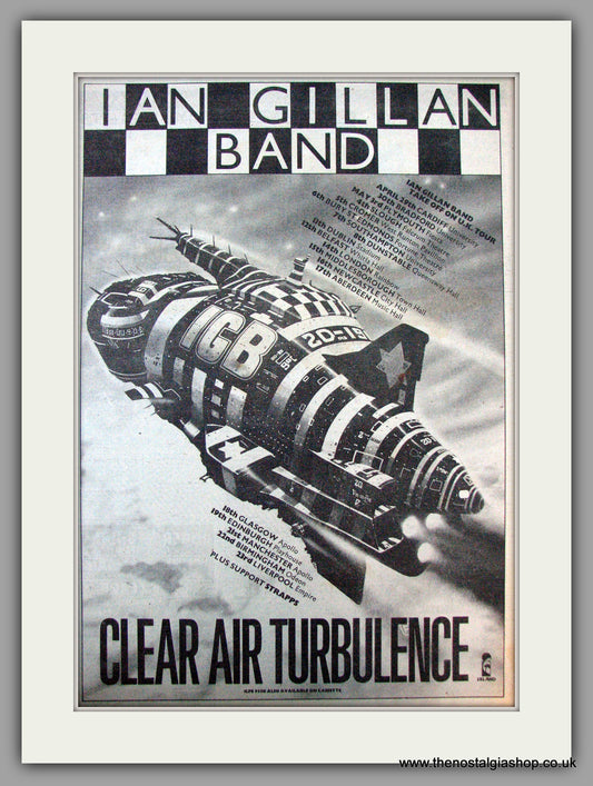 Ian Gillan Band. Clear Air Turbulence. Vintage Advert 1977 (ref AD9785)