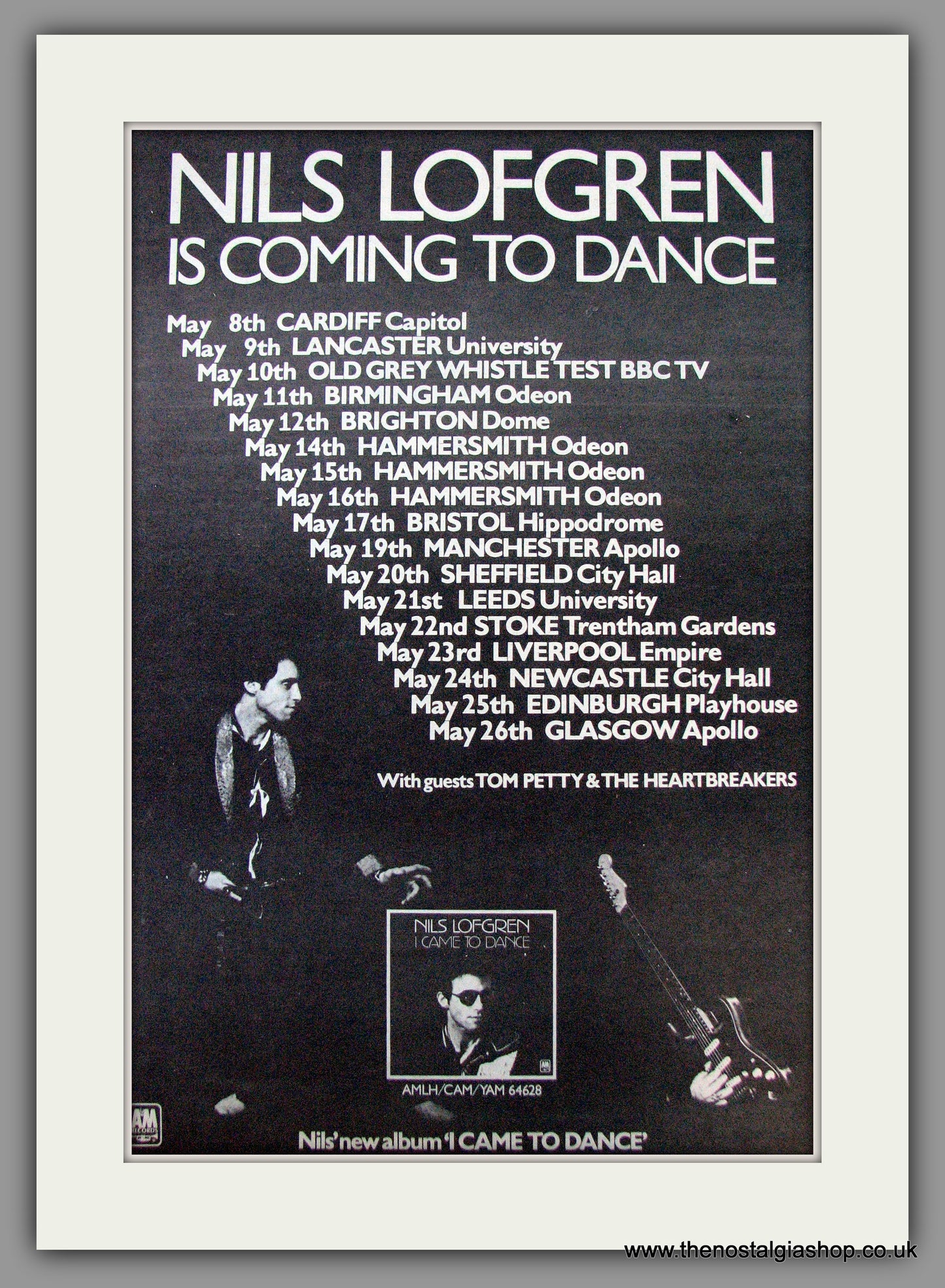 Nils Lofgren UK Tour Dates. Vintage Advert 1977 (ref AD9787)