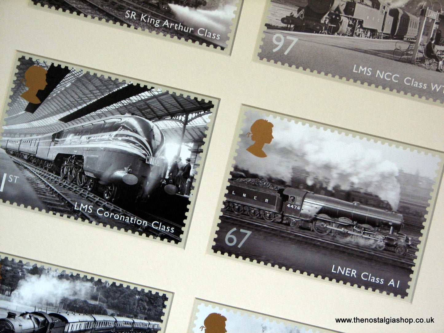 Railway Engines. Mounted Card Set