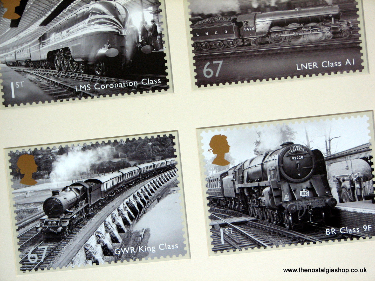 Railway Engines. Mounted Card Set