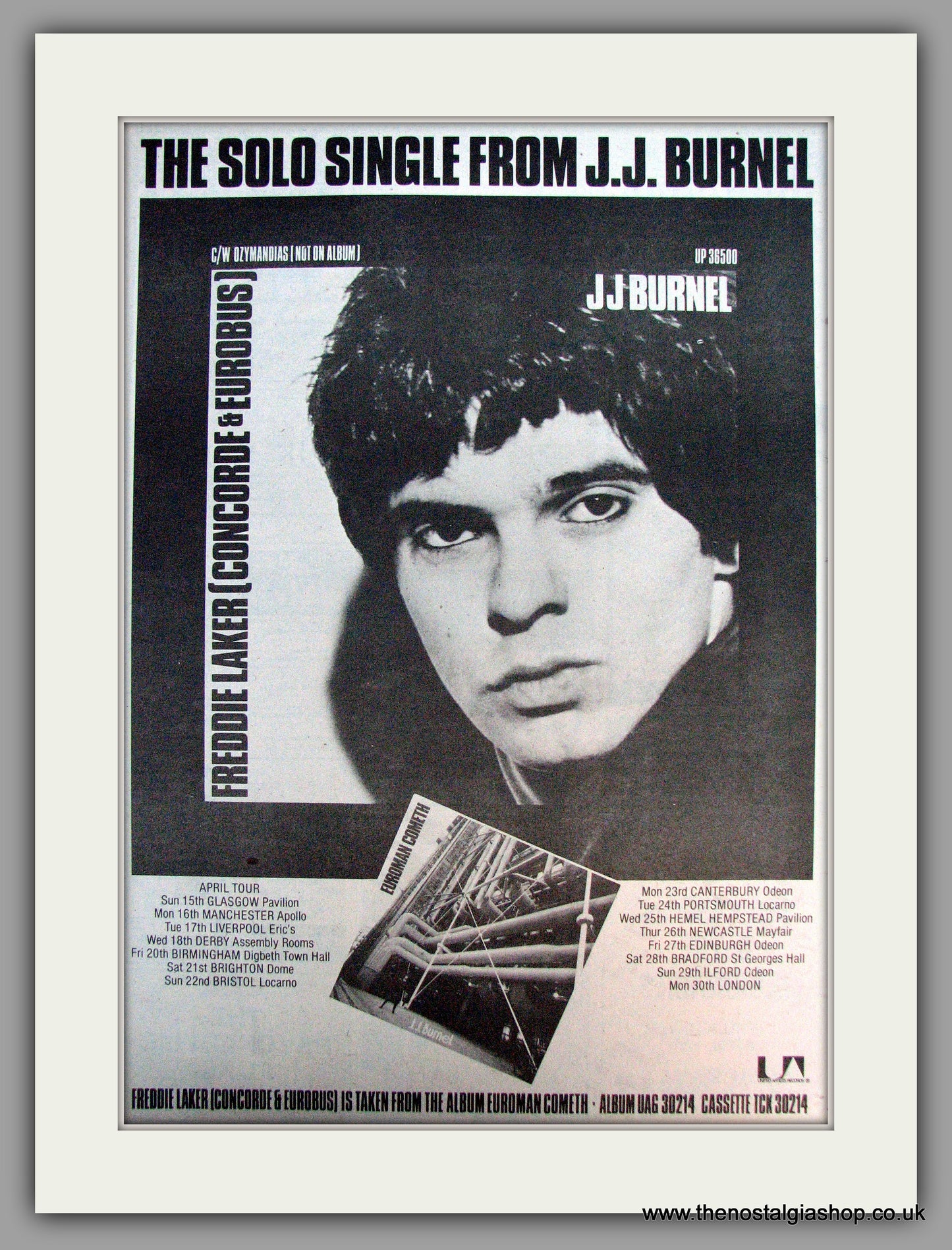 J.J. Burnel. Euroman Cometh. Vintage Advert 1979 (ref AD9888)