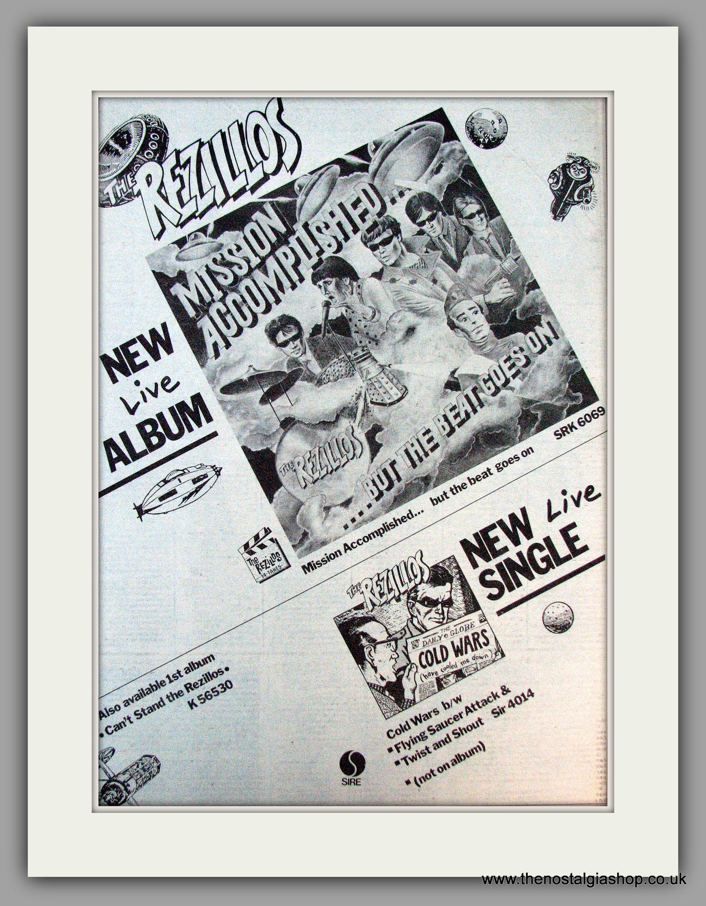 Rezillos. Mission Accomplished. Vintage Advert 1979 (ref AD9889)