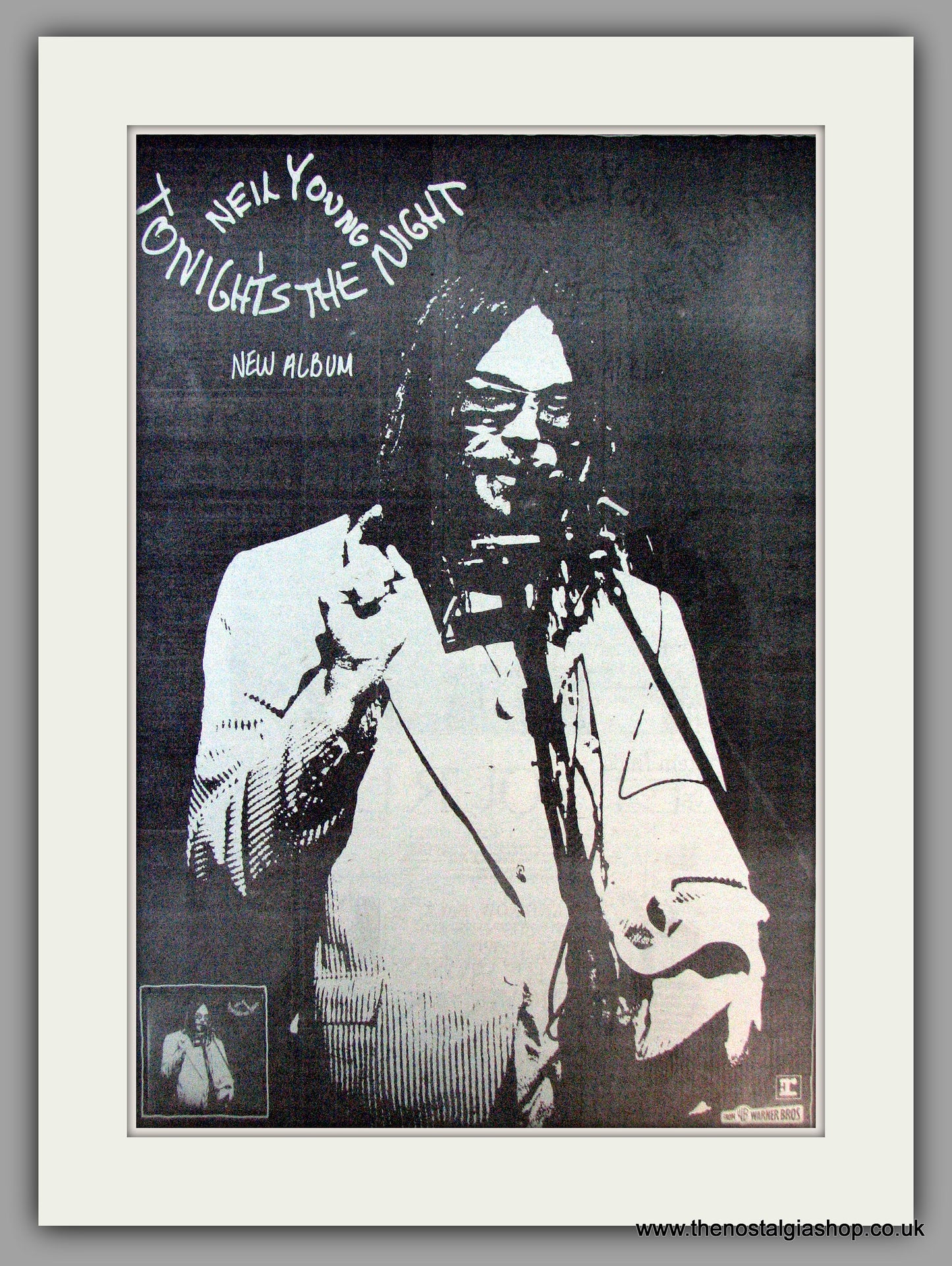 Neil Young. Tonight's The Night. Vintage Advert 1975 (ref AD9899)