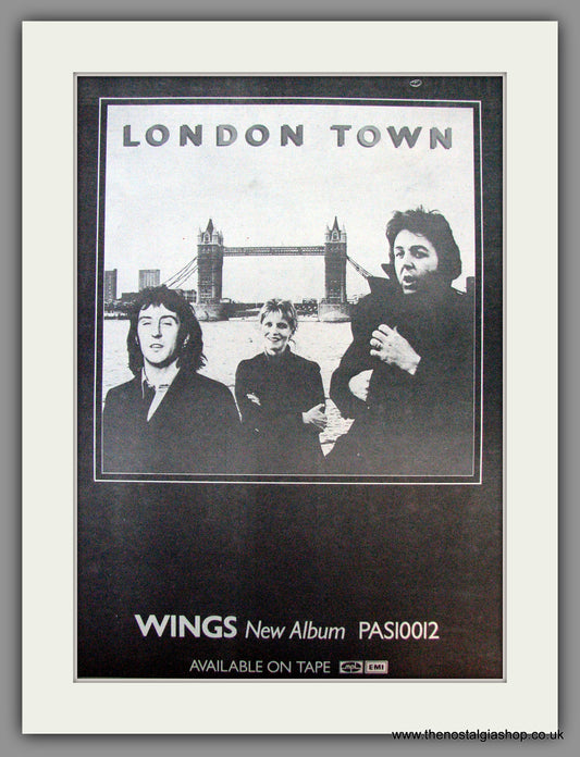 Wings. London Town. Vintage Advert 1978 (ref AD9902)