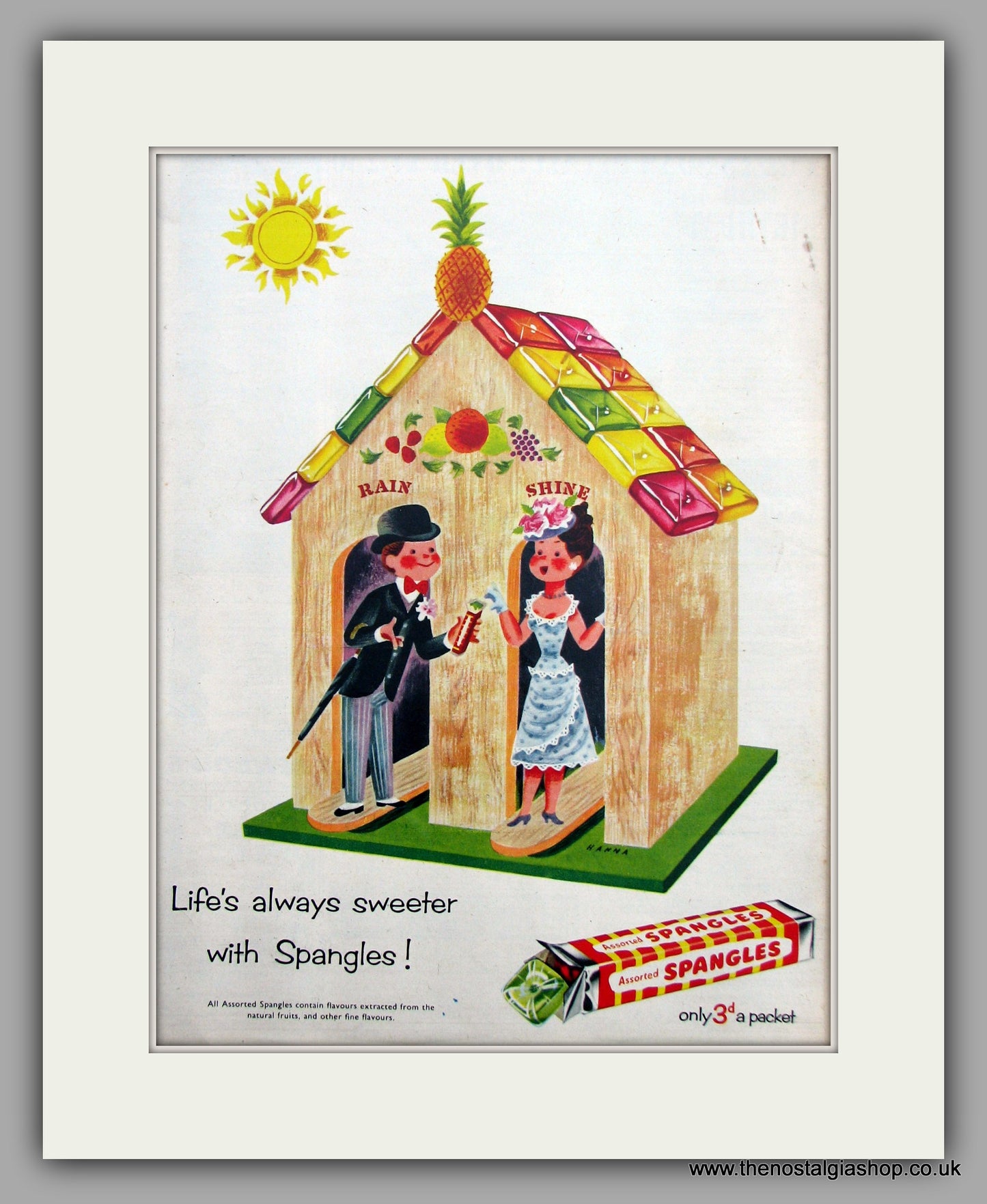 Spangles Sweets. Original Advert 1954 (ref AD9812)