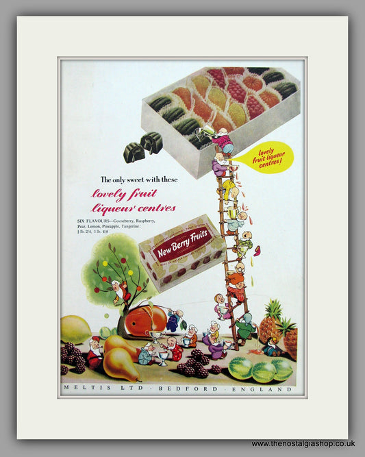 Meltis Berry Fruits. Original Advert 1953 (ref AD9825)