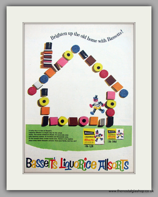 Bassett's Liquorice Allsorts. Original Advert 1964 (ref AD9830)