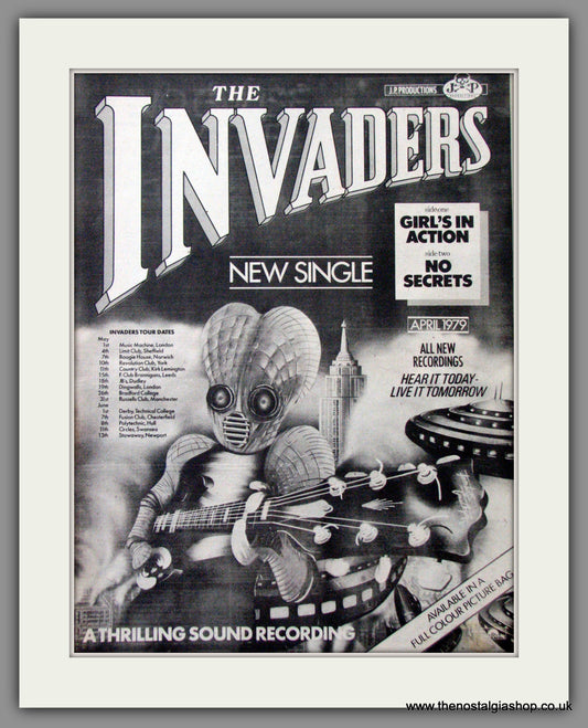 Invaders (The) Girls In Action, UK Tour Dates. Original Advert 1979 (ref AD12139)
