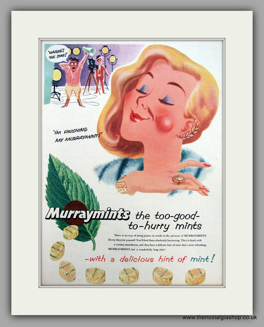 Murraymints. Original Advert 1955 (ref AD9832)