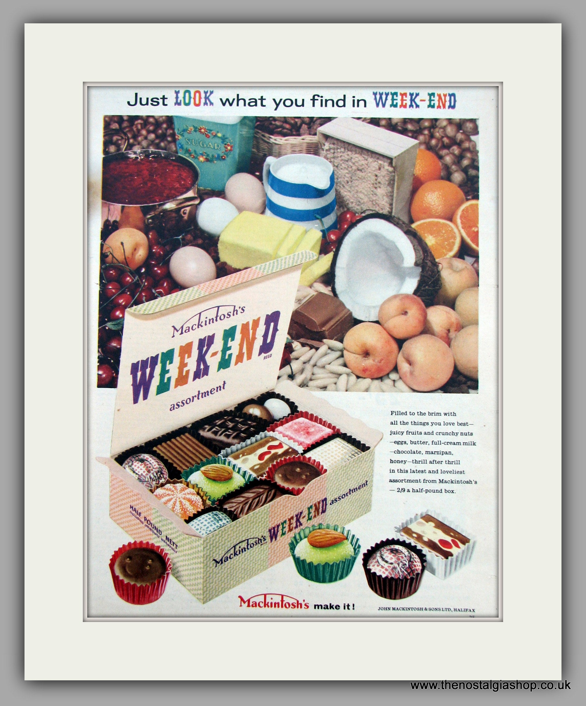 Week-End Assortment. Original Advert 1953 (ref AD9836) – The Nostalgia Shop