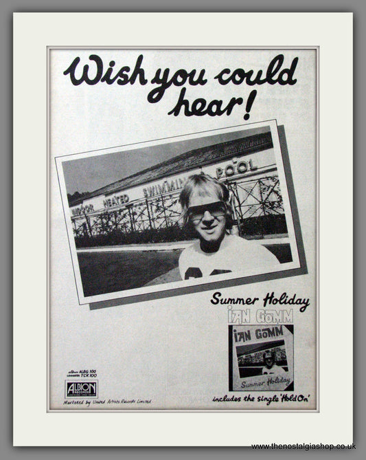 Ian Gomm. Summer Holiday. Original Advert 1978 (ref AD12148)