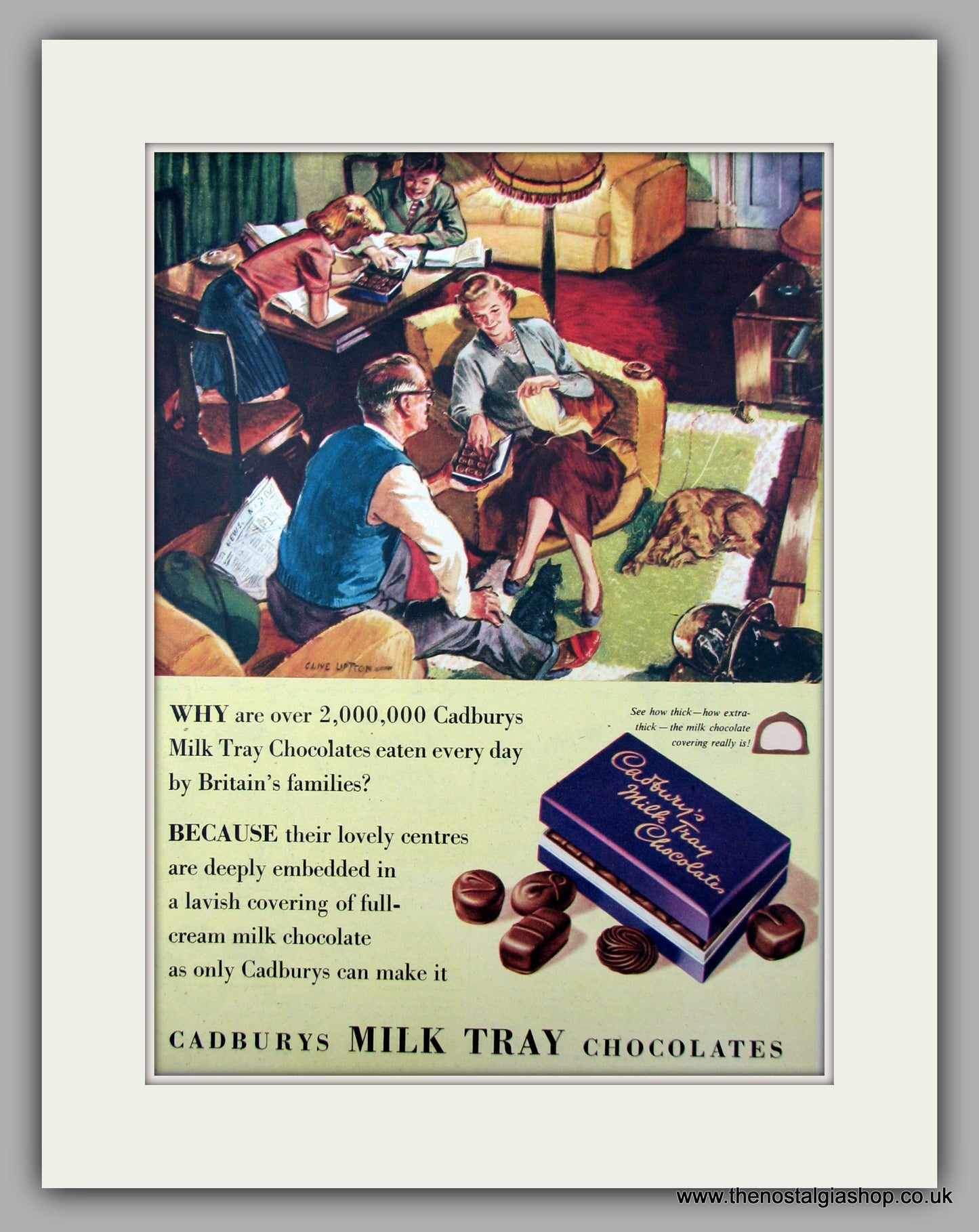 Cadburys Milk Tray Chocolates. Original Advert 1951 (ref AD9947)