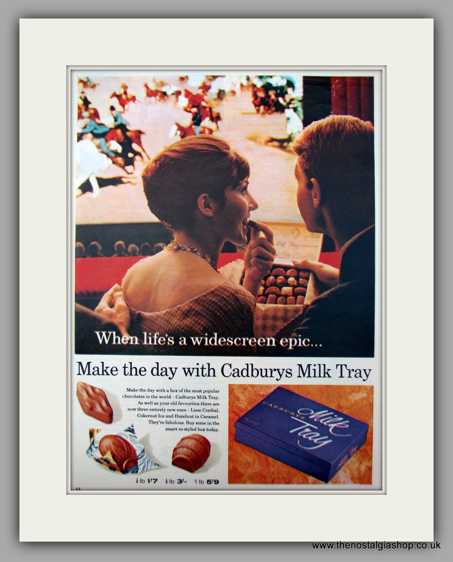 Cadburys Milk Tray Chocolates. Original Advert 1956 (ref AD9955)