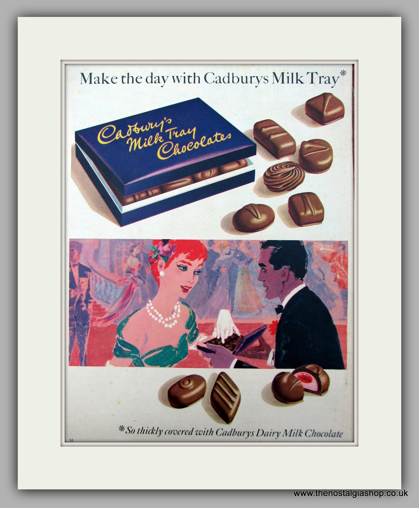 Cadburys Milk Tray Chocolates. Original Advert 1957 (ref AD9956)