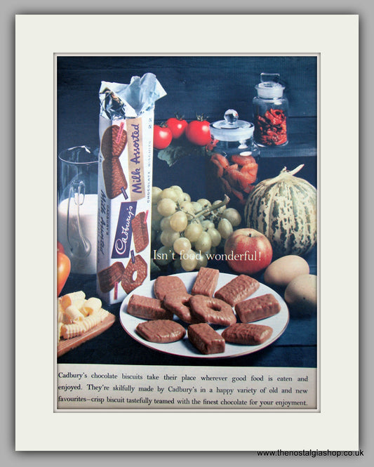 Cadburys Milk Assorted Biscuits. Original Advert 1957 (ref AD9959)