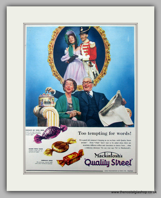 Mackintosh's Quality Street. Original Advert 1955 (ref AD9966)