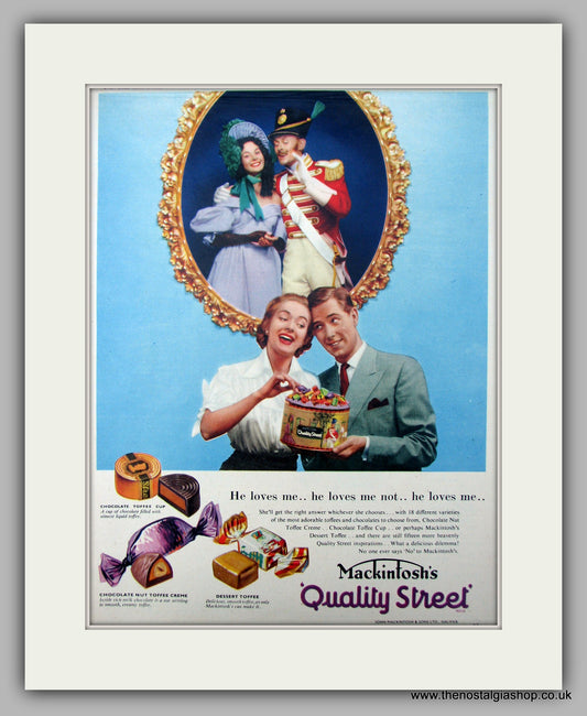Mackintosh's Quality Street. Original Advert 1955 (ref AD9968)