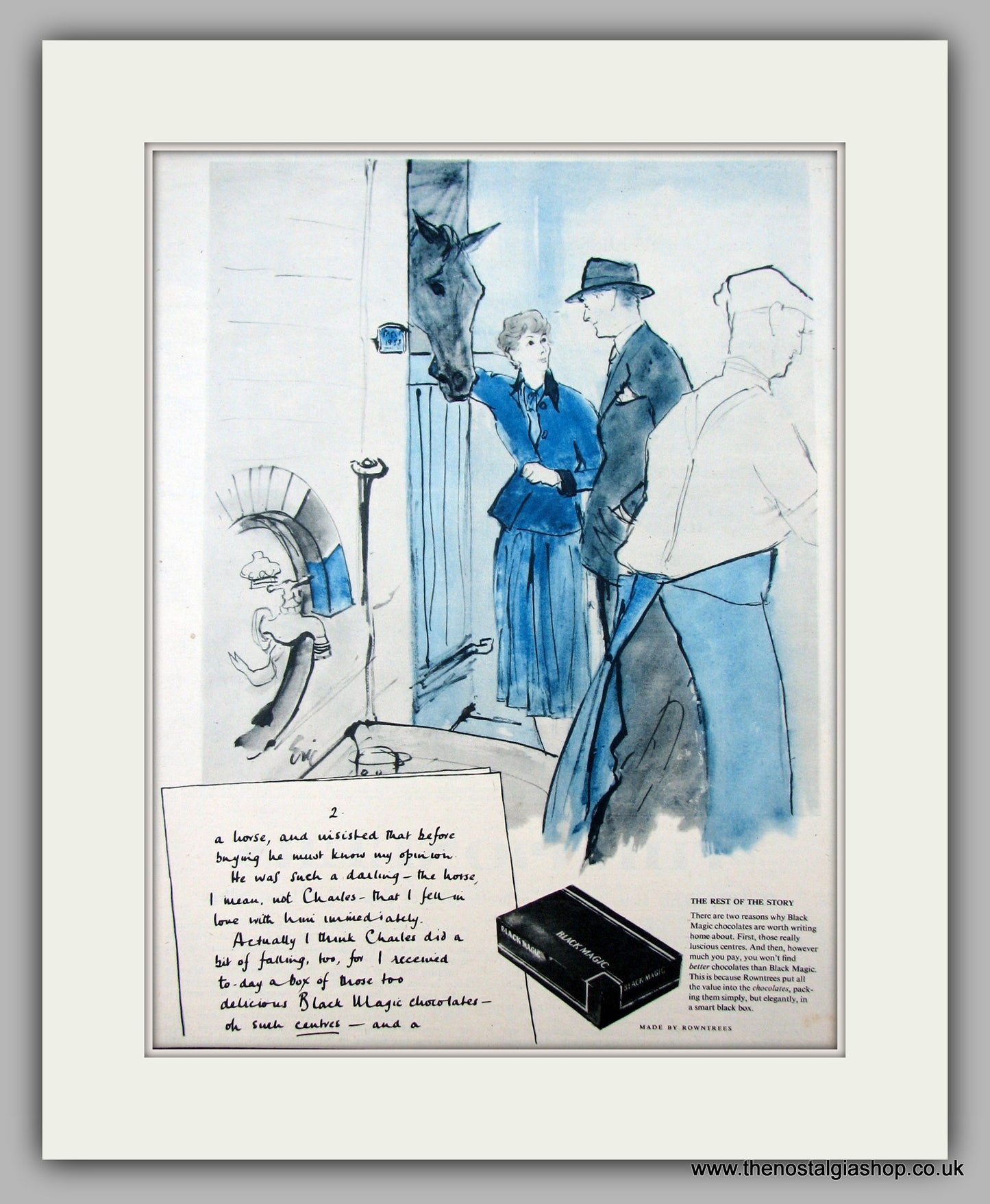 Rowntrees Black Magic. Original Advert 1954 (ref AD9969)