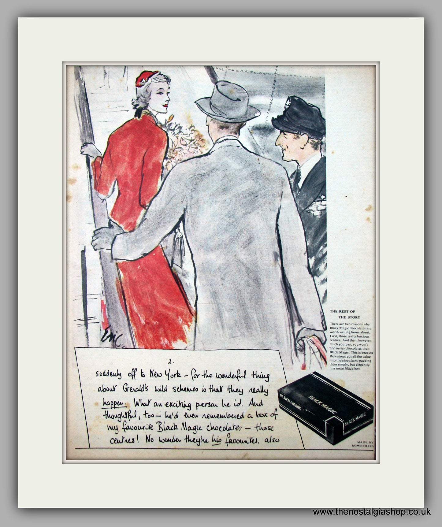 Rowntrees Black Magic. Original Advert 1955 (ref AD9970)