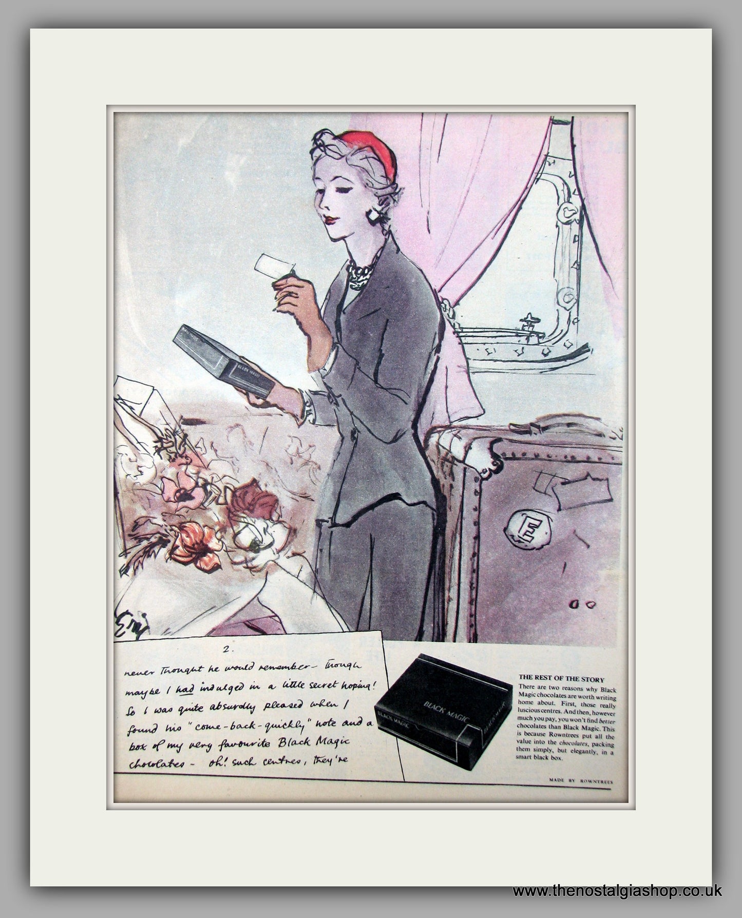 Rowntrees Black Magic. Original Advert 1955 (ref AD9972)