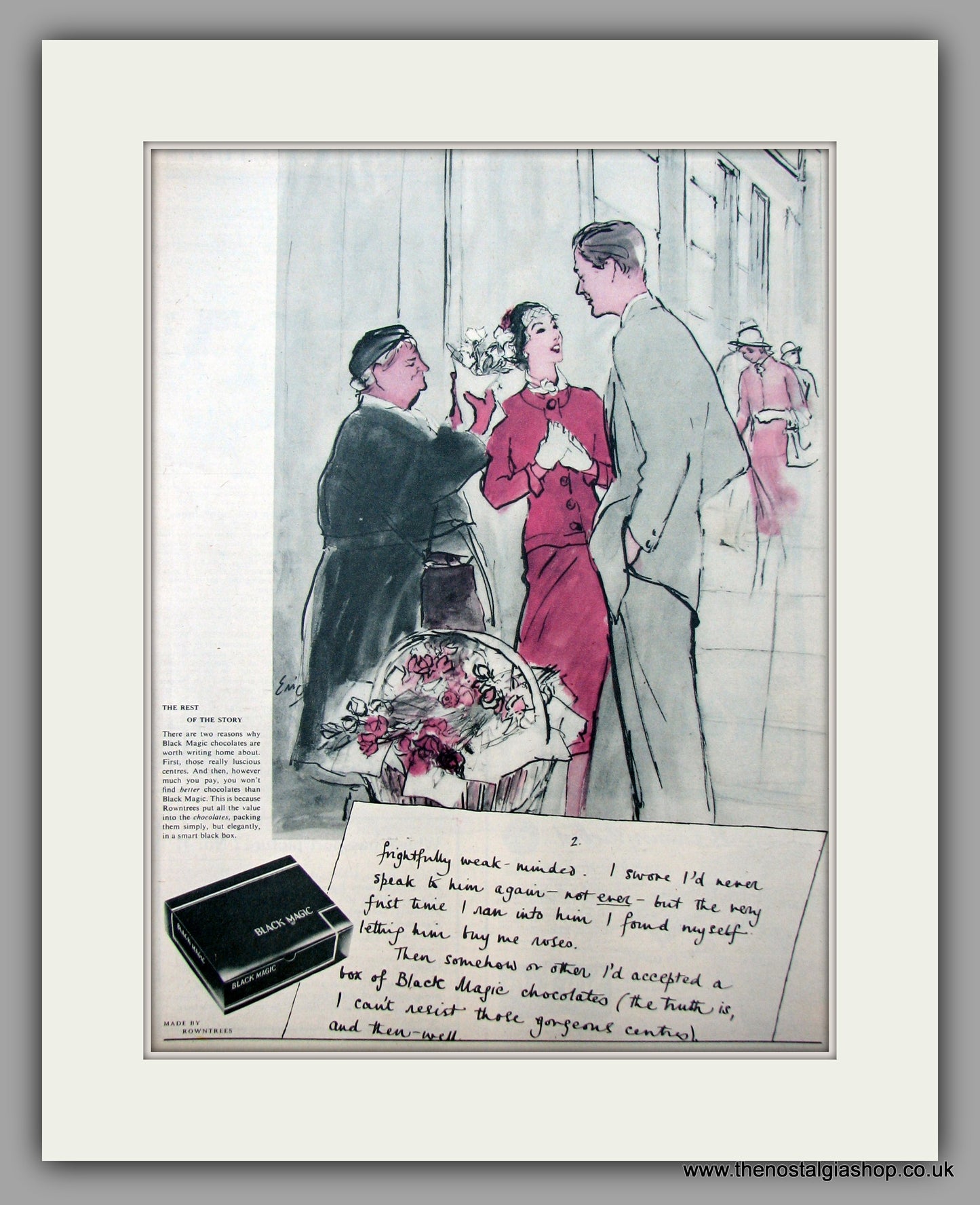 Rowntrees Black Magic. Original Advert 1955 (ref AD9973)