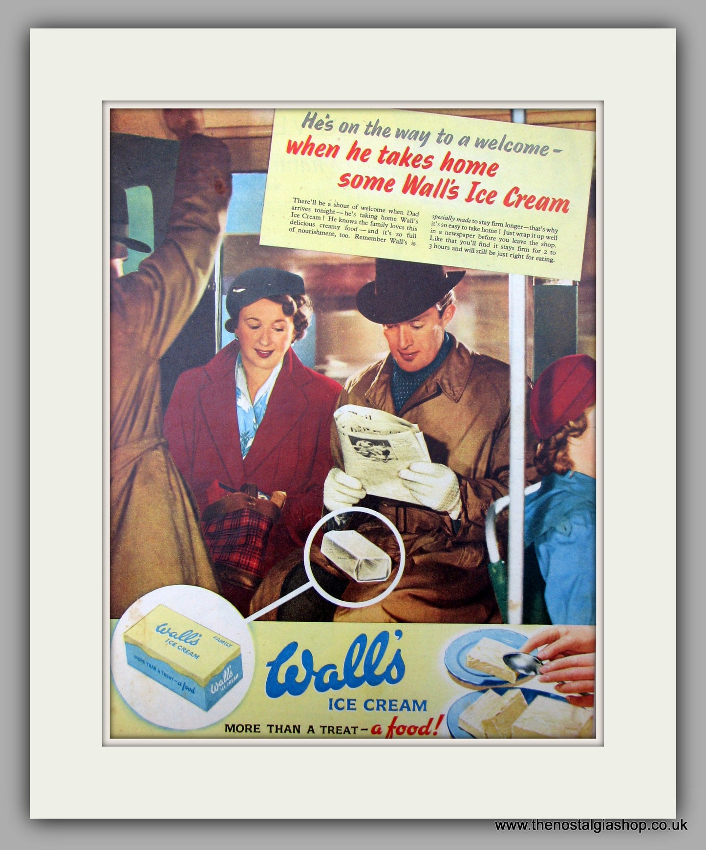 Wall's Ice Cream. Original Advert 1952 (ref AD9994)