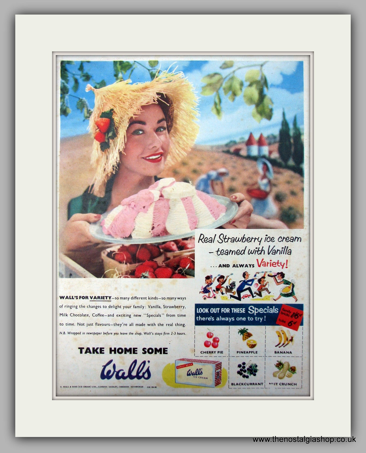 Wall's Ice Cream. Original Advert 1955 (ref AD9996)