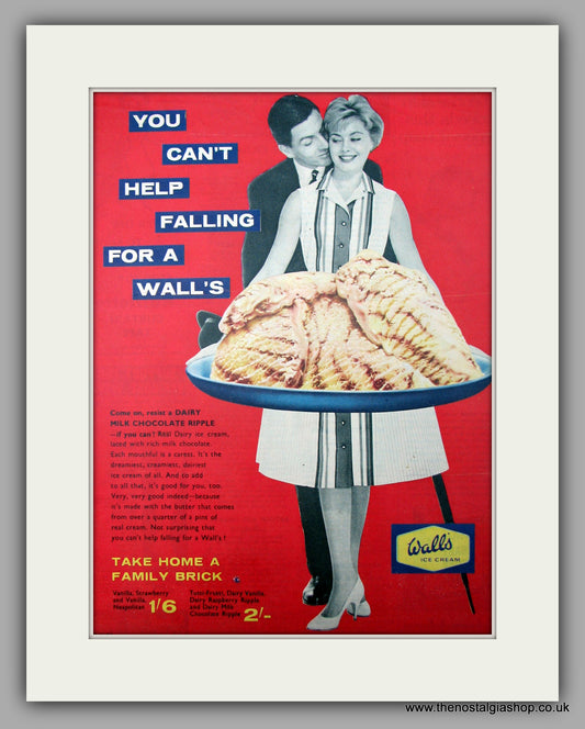 Wall's Ice Cream. Original Advert 1959 (ref AD10003)