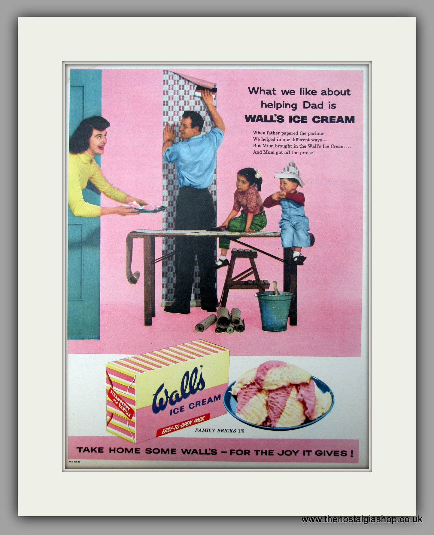 Wall's Ice Cream. Original Advert 1957 (ref AD10004)