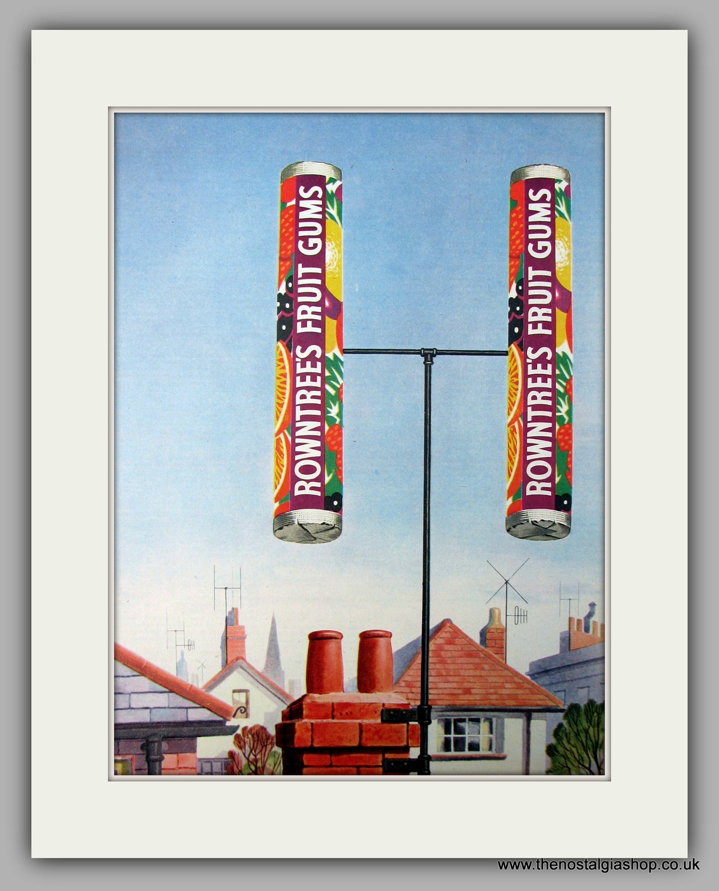 Rowntrees Fruit Gums. Original Advert 1956 (ref AD10011)