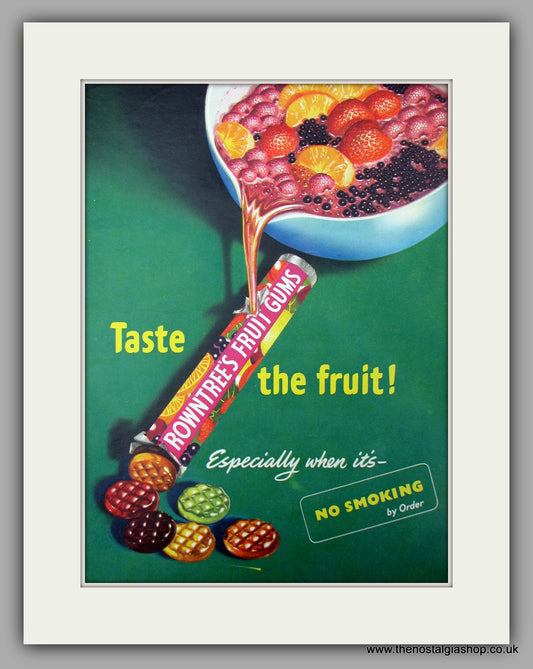 Rowntrees Fruit Gums. Original Advert 1953 (ref AD10017)