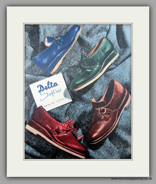 Lotus Delta Softees Shoes.  Original advert 1948 (ref AD10035)